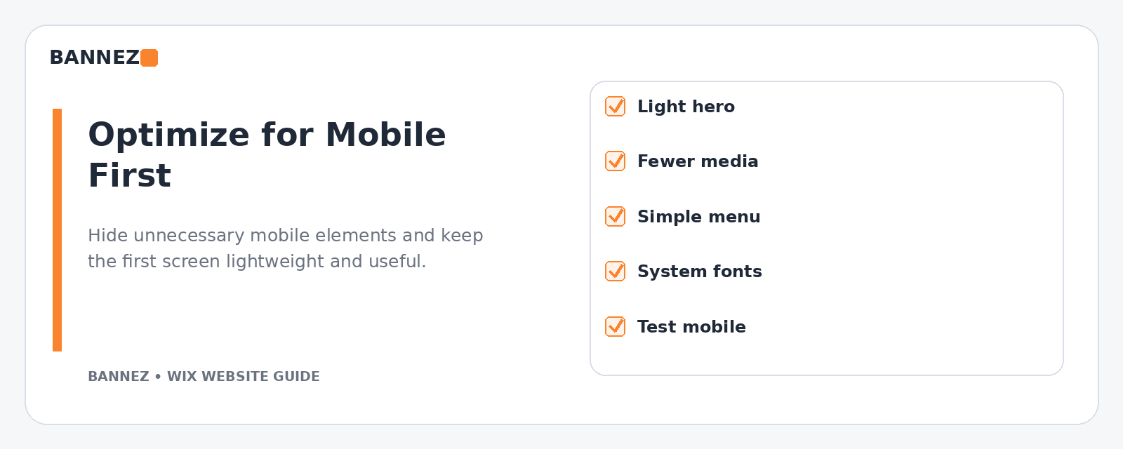 Wix mobile performance visual for reducing heavy galleries animations images and unnecessary content on smaller screens