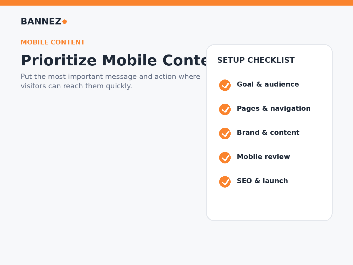 Squarespace mobile content optimization visual for readable headings short paragraphs images buttons and forms