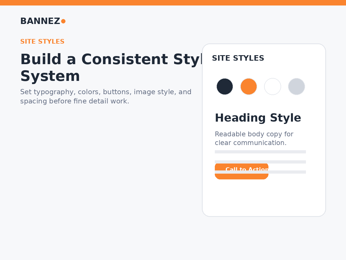 Squarespace site styles customization visual for typography colors buttons spacing and consistent branding