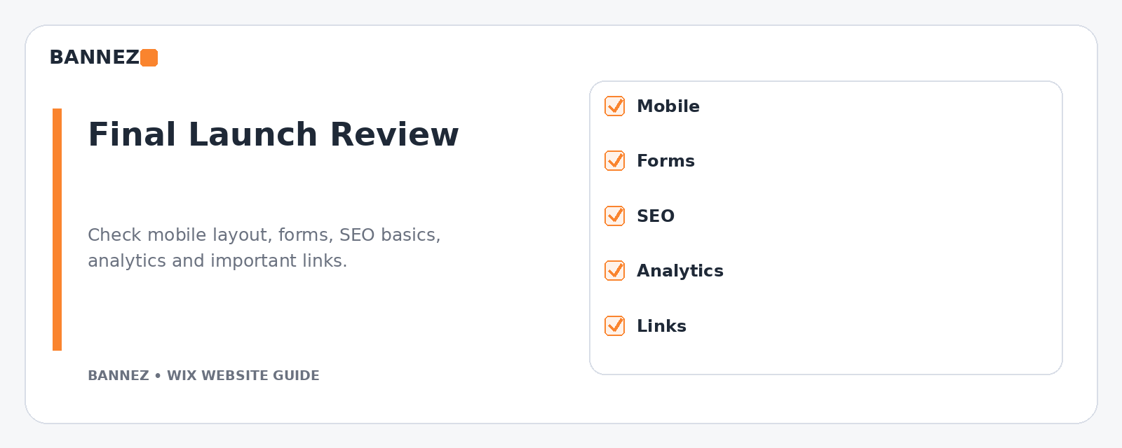 Wix small business website launch review visual for mobile forms SEO analytics and links