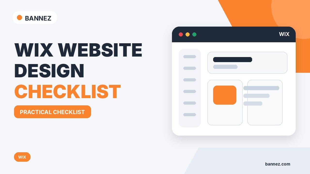 Wix Website Design Checklist for Small Businesses